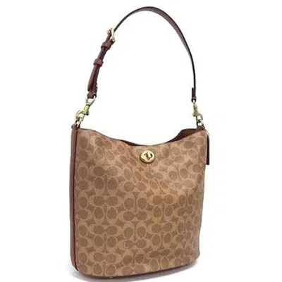Pre-owned Coach Signature Brown Pvc Leather Shoulder Bag ()