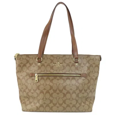 Pre-owned Coach Signature Brown Pvc Tote Bag ()