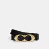 Coach Signature Buckle Belt, 38 Mm In Black