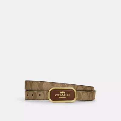Coach Signature Buckle Cut To Size Morgan Belt, 25 Mm In Beige