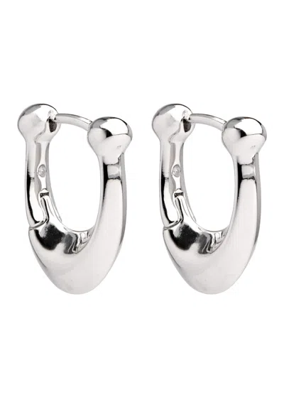 Coach Signature C Hoop Earrings In Silver