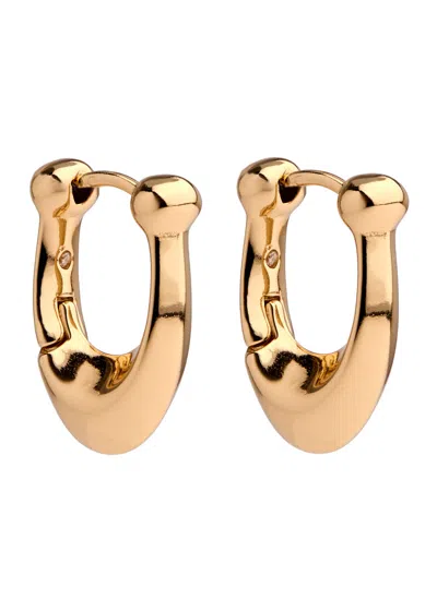 Coach Signature C Huggie Hoop Earrings In Gold