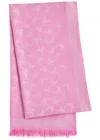 Coach Signature C Logo-jacquard Scarf In Fuchsia