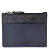 Coach Signature Canvas Blocking Card Case-charcoal In Charcoal