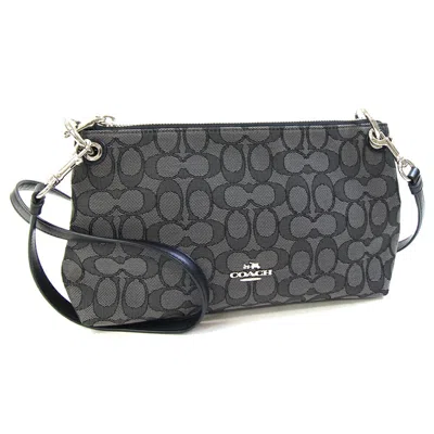 Pre-owned Coach Signature Canvas Leather Pochette Shoulder Bag () In Multi