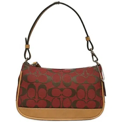 Pre-owned Coach Signature Canvas Leather Shoulder Bag () In Multi