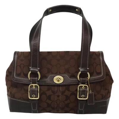 Pre-owned Coach Signature Canvas Shoulder Bag ()