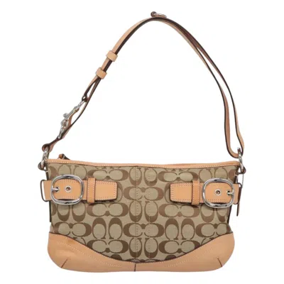 Pre-owned Coach Signature Canvas Shoulder Bag ()