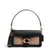 Coach Tabby Monogram-print Shoulder Bag In Black