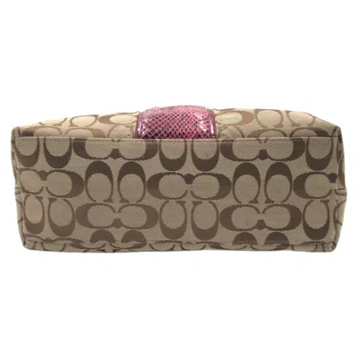 Coach Signature Canvas Tote Bag F25706 In Brown