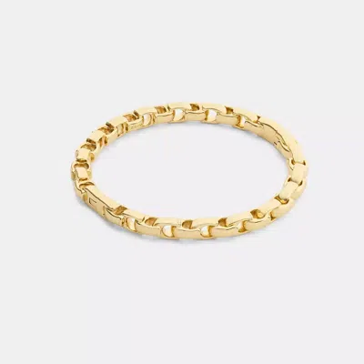 Coach Signature Chain Hinged Bangle In Gold