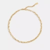 Coach Signature Chain Link Choker Necklace In Gold
