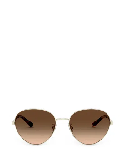 Coach Signature Chain-link Pilot-frame Sunglasses In Multi