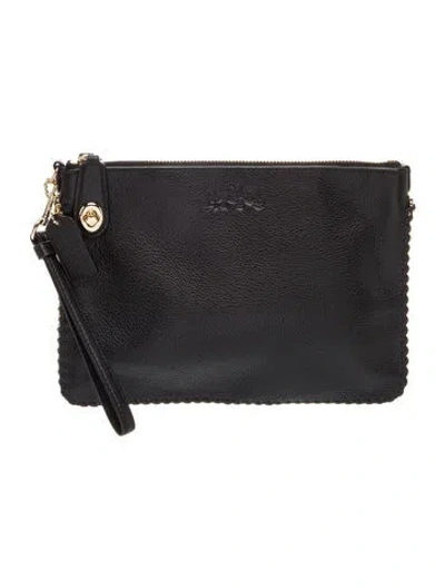 Pre-owned Coach Signature Clutch In Black