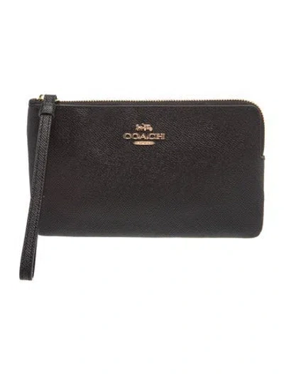 Pre-owned Coach Signature Clutch In Black