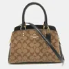 COACH COACH SIGNATURE COATED CANVAS AND LEATHER LILLIE SATCHEL