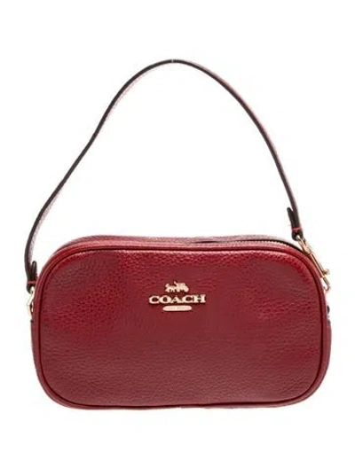 Pre-owned Coach Signature Crossbody Bag In Red