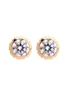 Coach Signature Crystal Stud Earrings In Gold