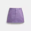 Coach Signature Denim Skirt In Purple