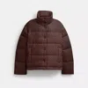 Coach Signature Down Jacket In Brown