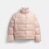 Coach Signature Down Jacket In Pink