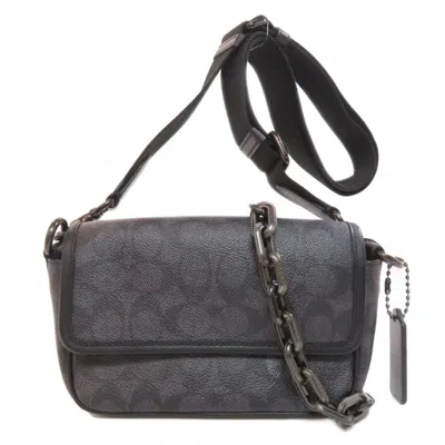 Pre-owned Coach Signature Gray Pvc Shoulder Bag ()