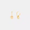 Coach Signature Heart Charm Hoop Earrings In Gold