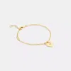 Coach Signature Heart Linear Bracelet In Gold