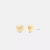 Coach Signature Heart Stud Earrings In Gold