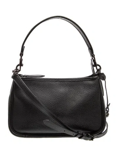 Pre-owned Coach Signature Hobo In Black