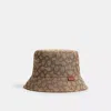 Coach Signature Jacquard Bucket Hat In Brown