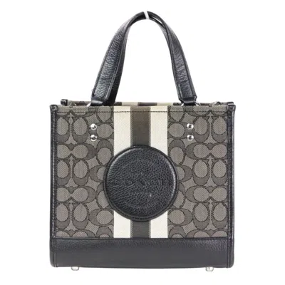 Pre-owned Coach Signature Jacquard Leather Shoulder Bag Tote Bag ()