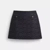 Coach Signature Knit Skirt In Blue