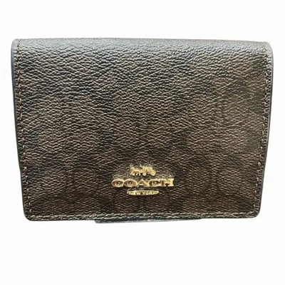 Pre-owned Coach Signature Leather Pvc Wallet (bi-fold) ()