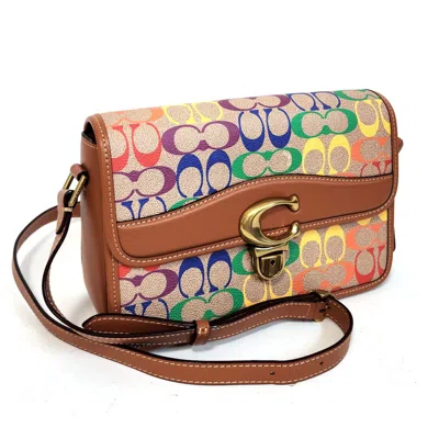 Pre-owned Coach Signature Line Shoulder Bag () In Multi