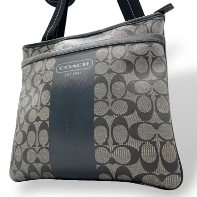 Pre-owned Coach Signature Line Shoulder Bag () In Multi