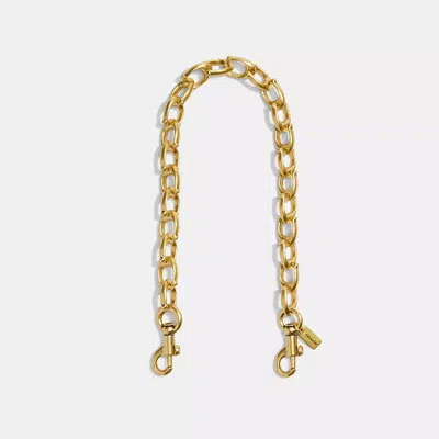 Coach Signature Link Chain Strap In Gold