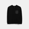 Coach Signature Long Sleeve T-shirt In Organic Cotton In Black