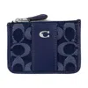 Coach Signature Mini Id Skinny Wallet In Blue