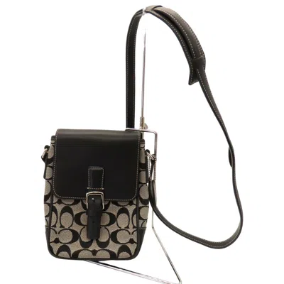Coach Signature Mini Shoulder Bag F25-6098 In Black