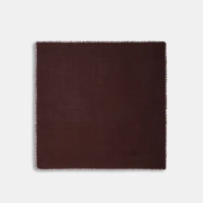 Coach Signature Oversized Square Scarf In Brown
