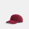 Coach Signature Patch Baseball Hat In Red