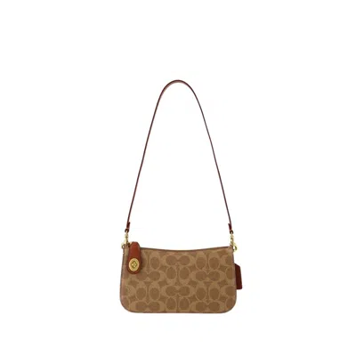 Coach All Over-print Shoulder Bag In Brown