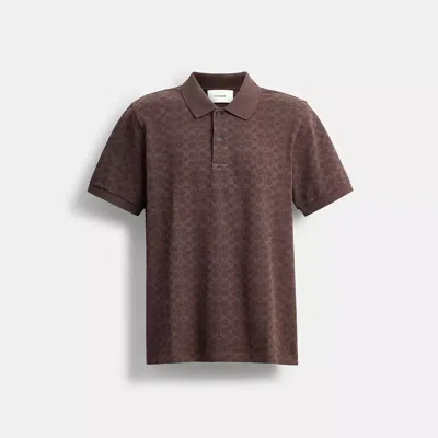 Coach Signature Polo In Organic Cotton