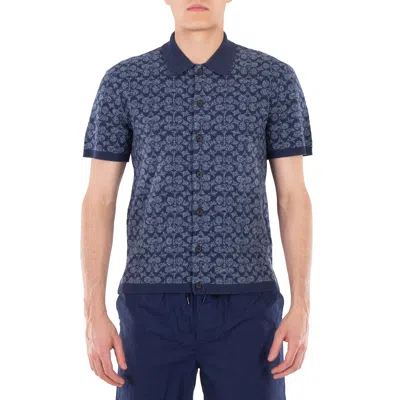 Coach Signature Polo Shirt In Blue