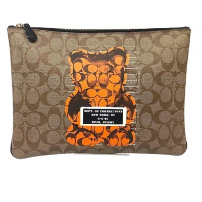 Pre-owned Coach Signature Pvc Clutch Bag ()