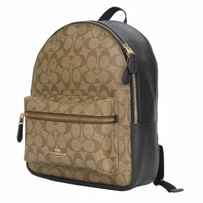 Pre-owned Coach Signature Pvc Leather Backpack () In Multi
