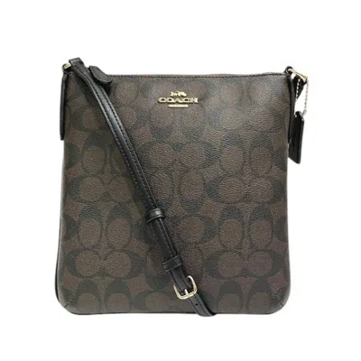 Pre-owned Coach Signature Pvc Shoulder Bag () In Brown