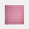 Coach Signature Rose Meadow Print Oversized Square Scarf In Pink