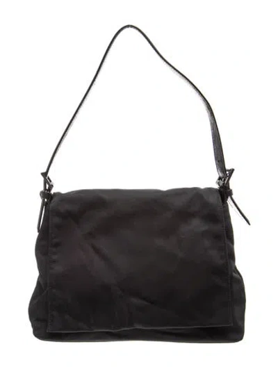 Pre-owned Coach Signature Shoulder Bag In Black